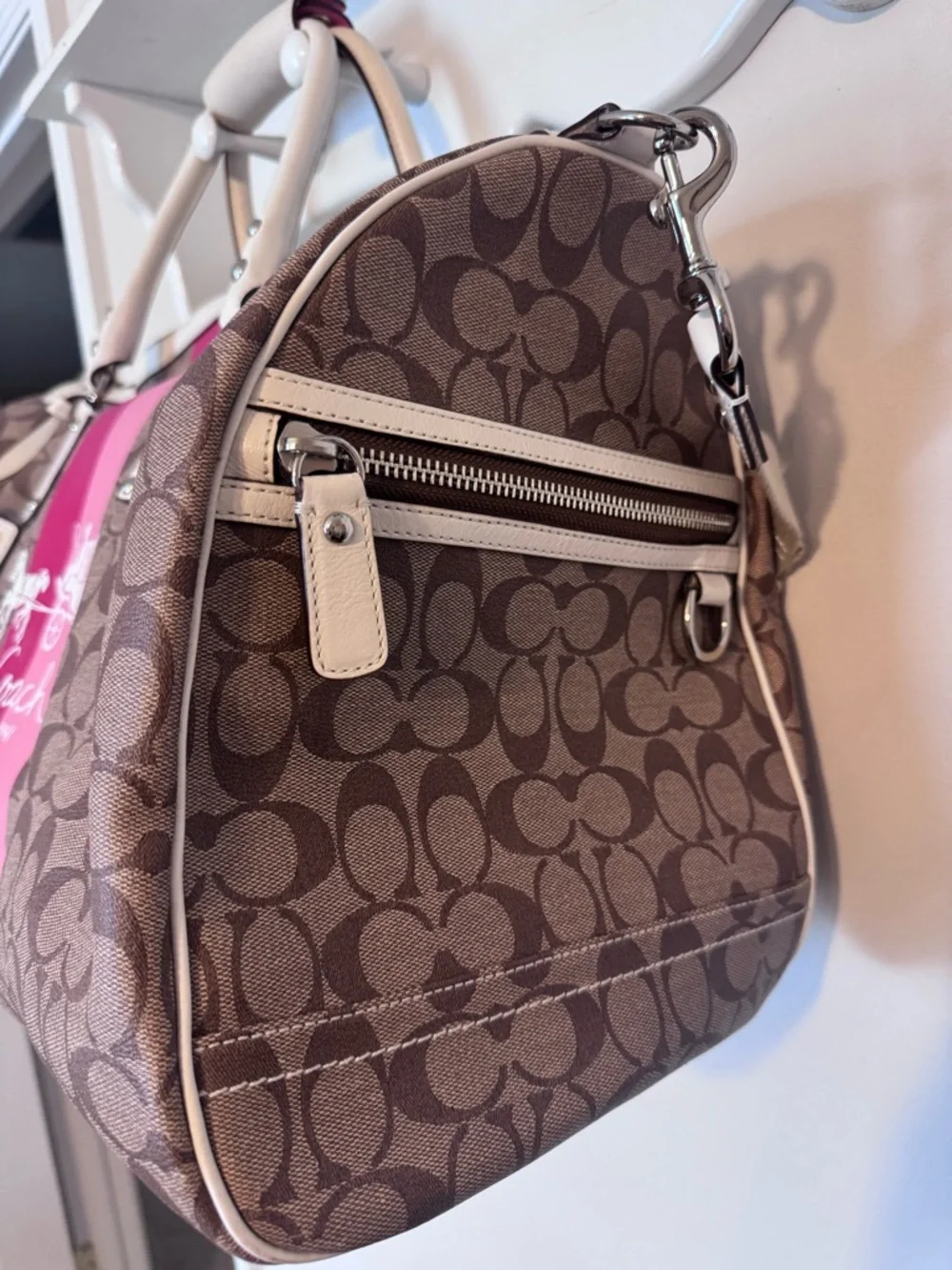 COACH *Rare* Sig C Stripe Coated Canvas Small Duffel Bag - Picture 5 of 10